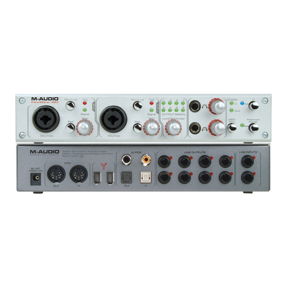 M-Audio FireWire 410 Manuals