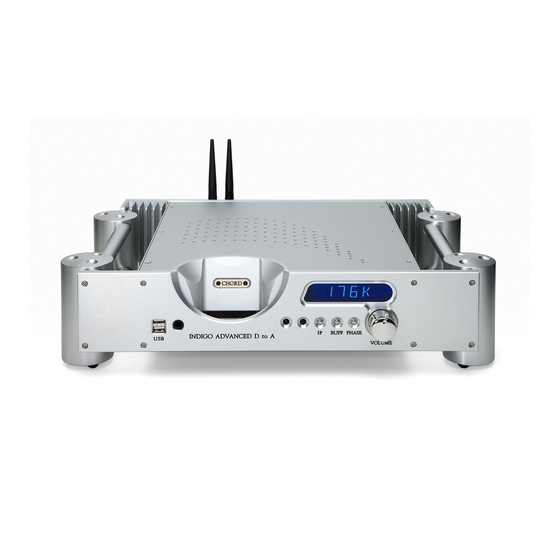 Chord Indigo Digital Preamplifier User Manual
