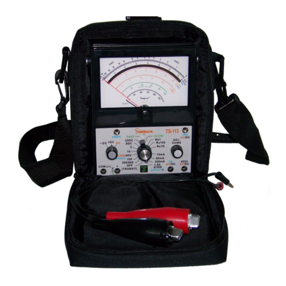 Simpson TS-113 Operator's Manual