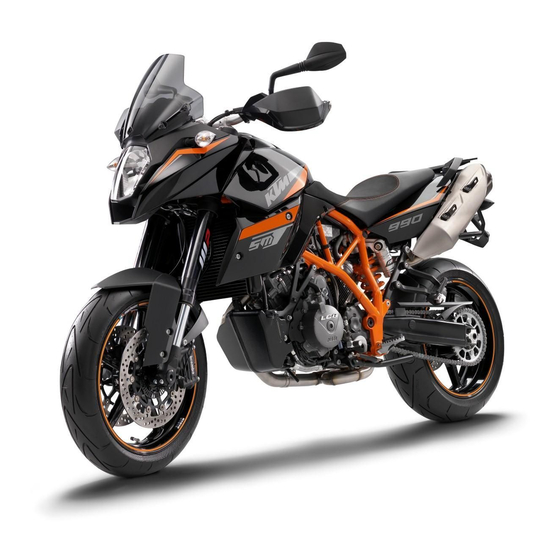 KTM 990 Supermoto T EU 2013 Setup Instructions