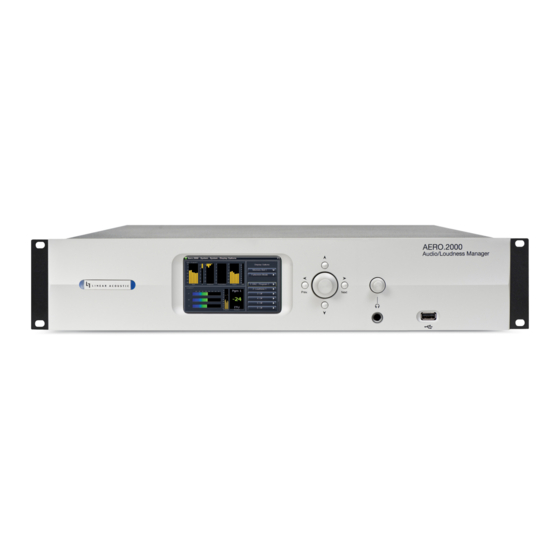 Telos Alliance LINEAR ACOUSTIC AERO.2000 Quick Start Installation Manual
