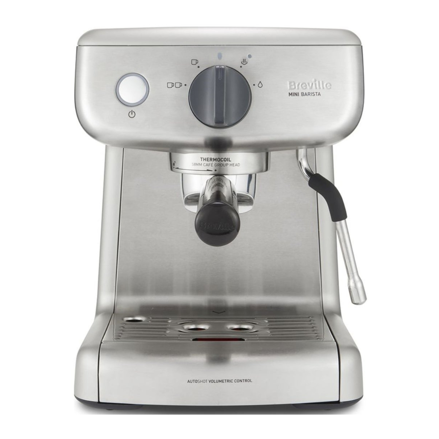 Breville VCF125, Mini Barista Espresso Machine Manual ManualsLib