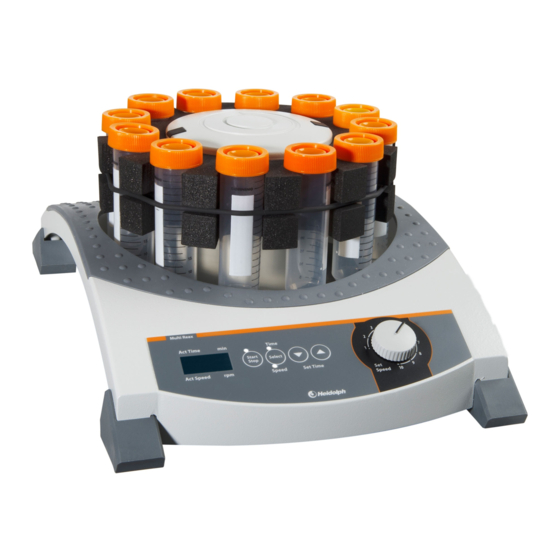 Heidolph Multi Reax Instruction Manual
