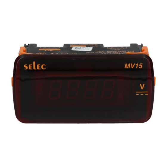 Selec MV Series Operating Instructions
