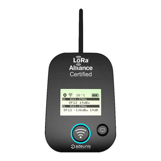 Adeunis RF LoRaWAN AS 923 User Manual