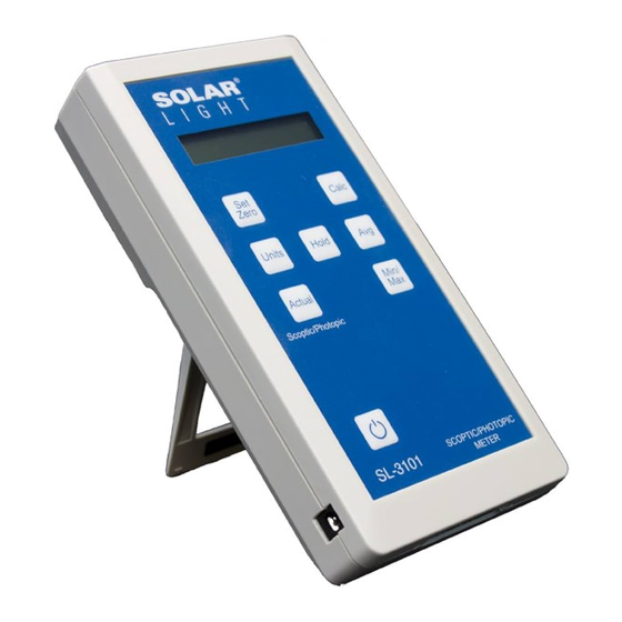 Solar Light SL-3101 SP-METER Quick Start Manual