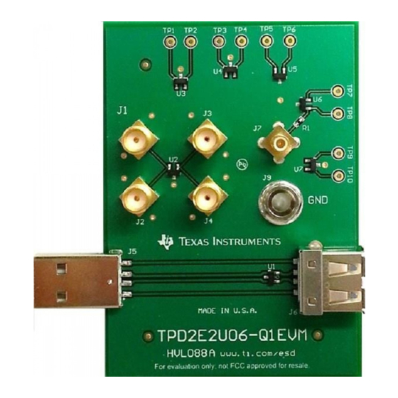 Texas Instruments TPD2E2U06-Q1EVM User Manual