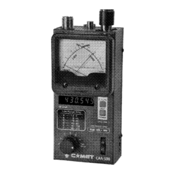 CAMET CAA-500 Instruction Manual