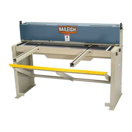 Baileigh Industrial SF-5216 Operator's Manual