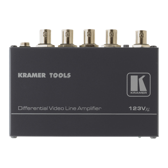 Kramer 123Vxl User Manual