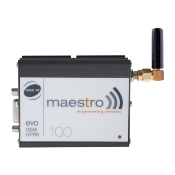 Maestro 100EVO SERIES Quick Start Manual & User Manual