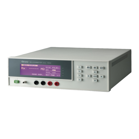 Chroma 16502 Manuals