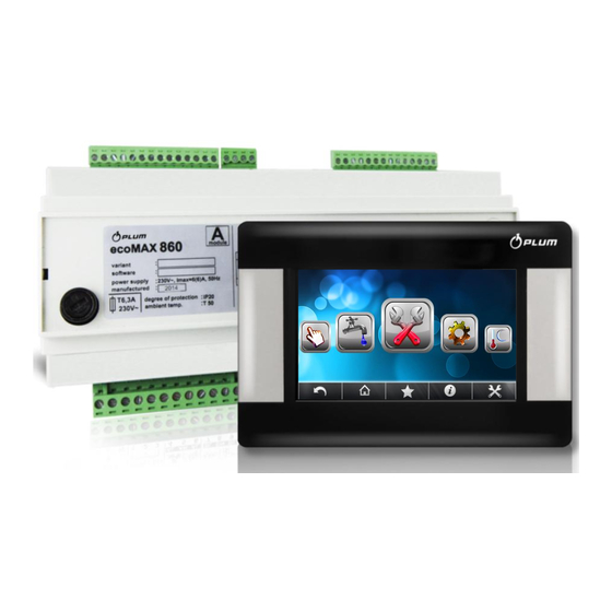 Plum ecoMAX860P3-D TOUCH Instruction Installation And Operating Manual