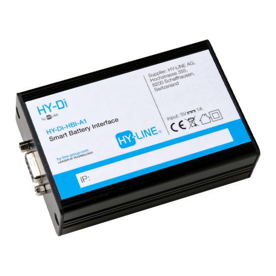 HY-LINE HY-Di-HBI-A1 Quick Start Manual