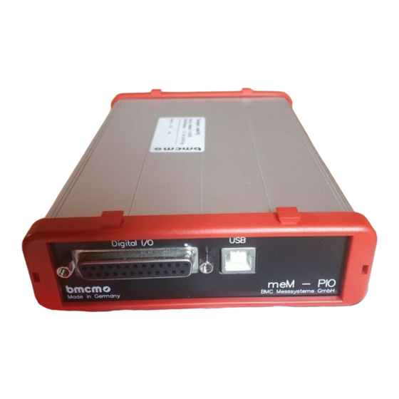 bmcm meM-PIO Manual