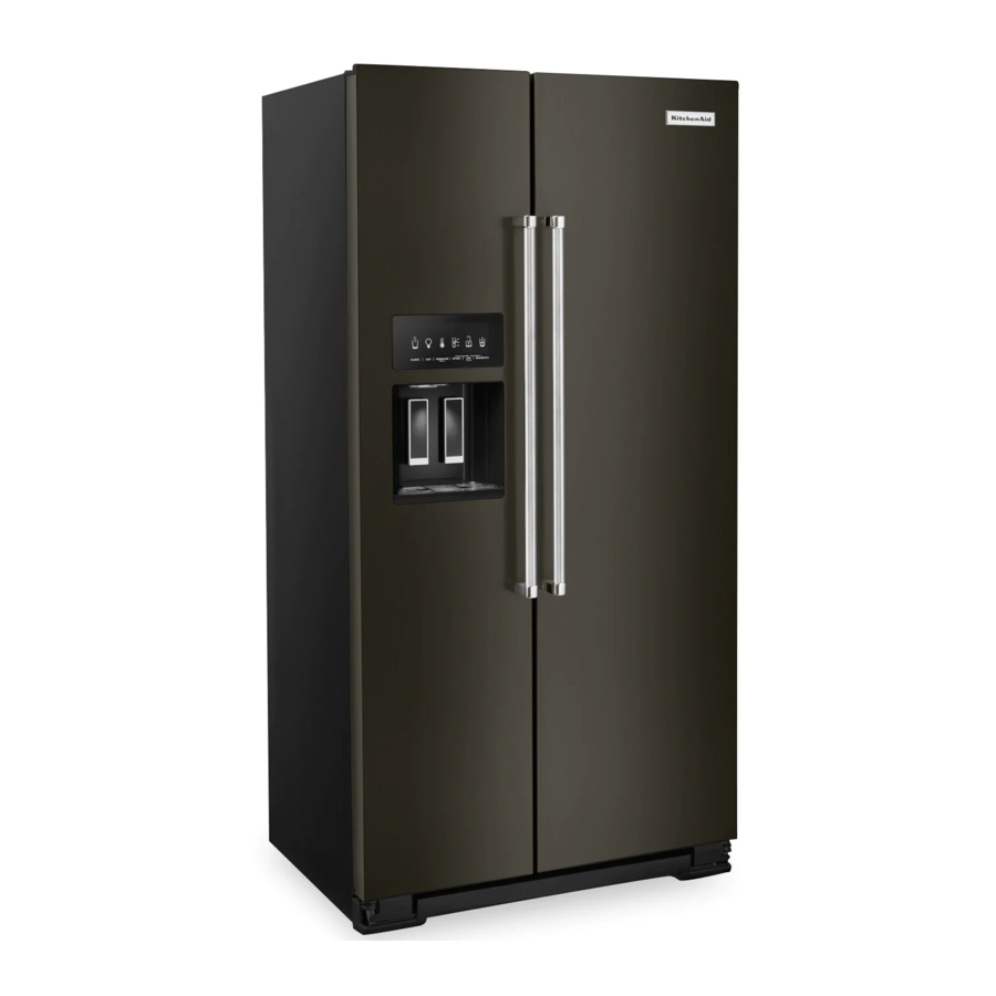 KitchenAid KRSC703HBS - 22.6 cu ft. Counter-Depth Side-by-Side Refrigerator with Exterior Ice Manual