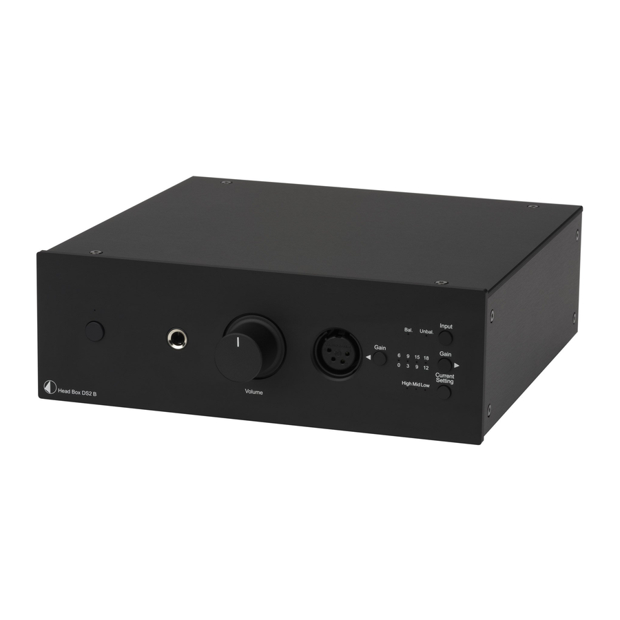 Box-Design Pro-Ject Head Box DS2 B Instructions For Use