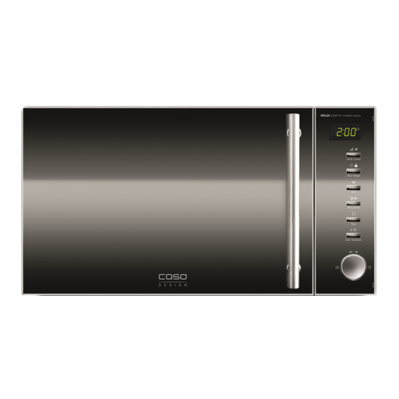 CASO DESIGN MG20CERAMIC menu Original Operating Manual