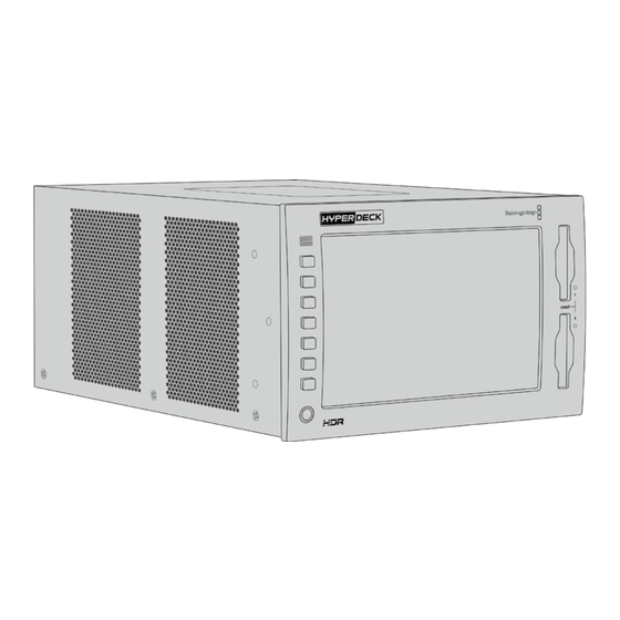 Blackmagicdesign HyperDeck Extreme Control Installation And Operation Manual