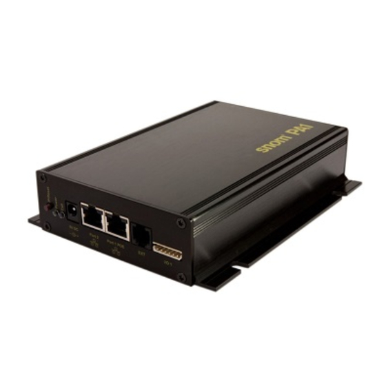 Snom PA1 Series Configuring Manual