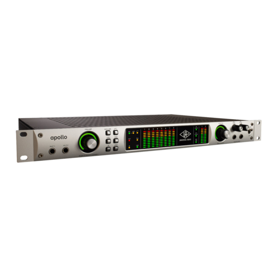 Universal Audio apollo Hardware Manual