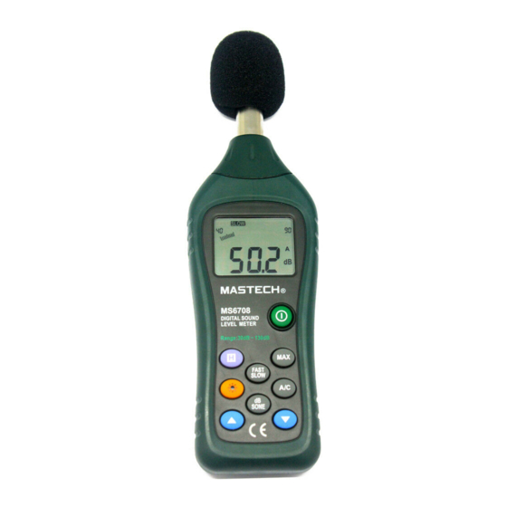 Mastech ms6708 Operating Manual
