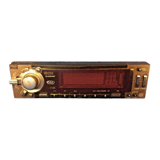 Clarion DXZ665MP Owner's Manual
