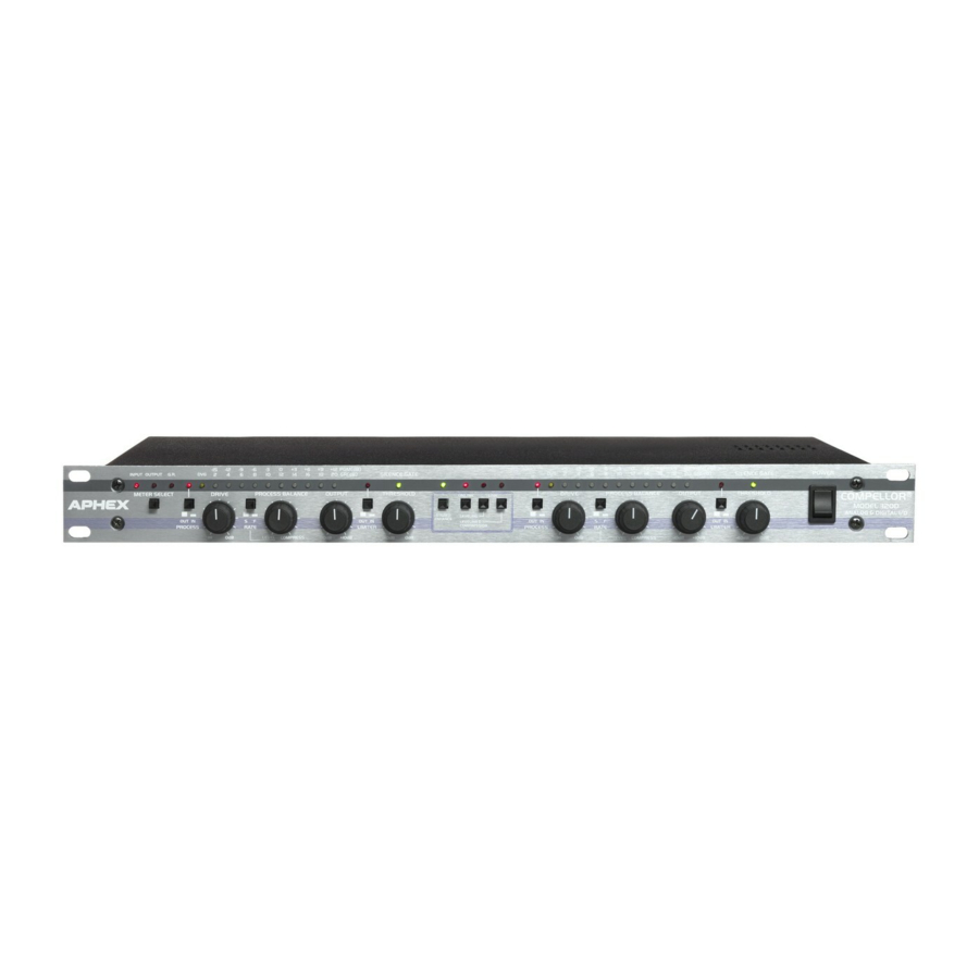Aphex Compellor 320D Brochure & Specs