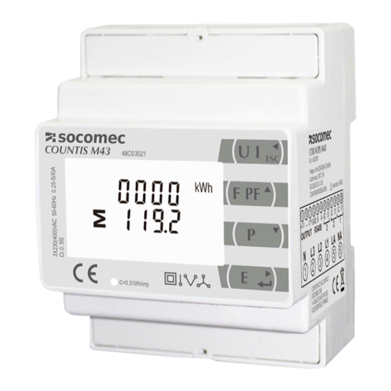 socomec COUNTIS M43 Quick Start Manual