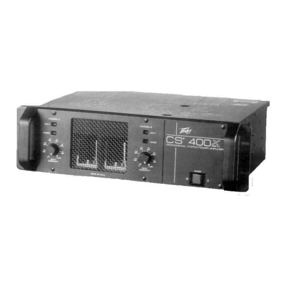 Peavey CS 400X Operating Manual