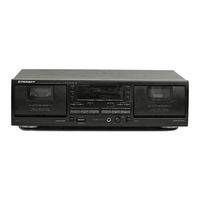Pioneer CT-W203 Operating Instructions Manual