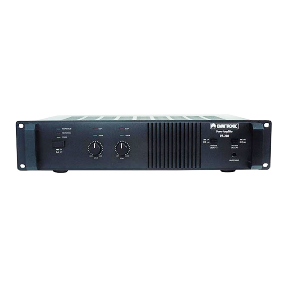 Omnitronic PA-240 PA Amplifier Manuals