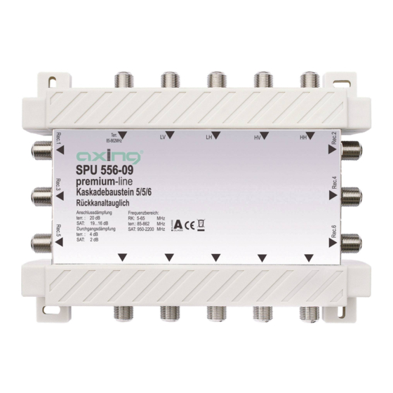 axing premium-line SPU 556-09 Operation Instructions