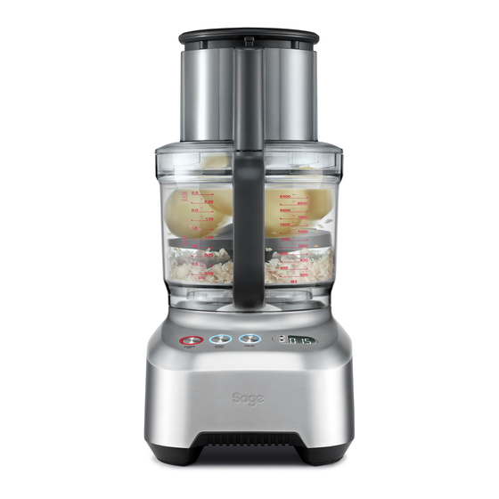 Sage Kitchen Wizz BFP820 Quick Manual
