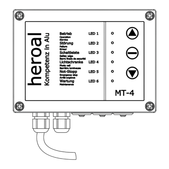 Deltadoors heroal MT-4 Instructions For Installation Manual