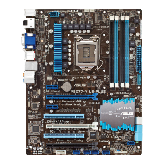 Asus P8Z77-V LE PLUS Quick Start Manual