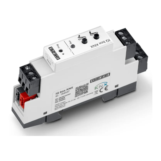 GEZE IQ box KNX HS Supplementary Sheet