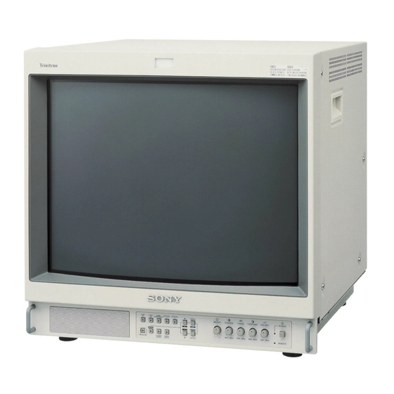 Sony Trinitron PVM-14M2MDJ Instructions For Use Manual