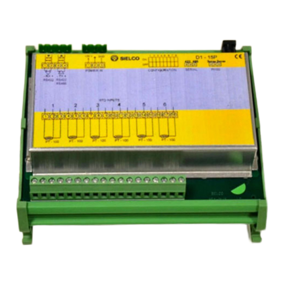 User Manuals: Sielco Elettronica D1-15P Control Unit