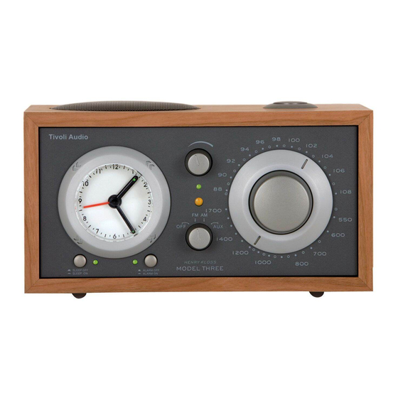 Tivoli Audio Three Owner's Manual & Assembly Instructions