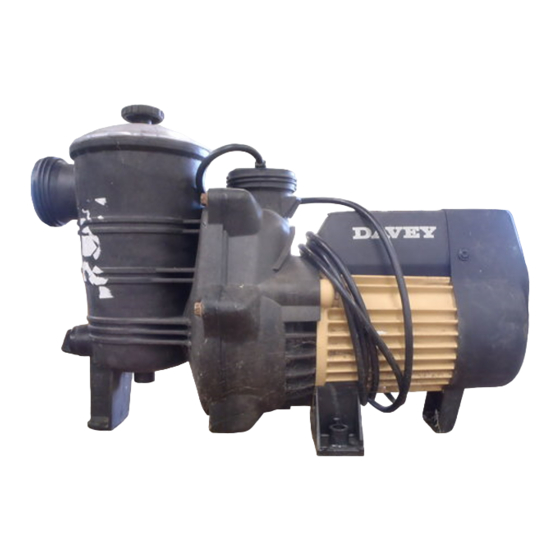 Davey POWER ACE CR 100 Installation And Operating Instructions