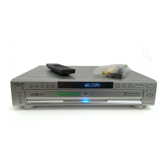 Sony DVP-NC665P Operating Instructions  (DVD player for HT system) Operating Instructions Manual