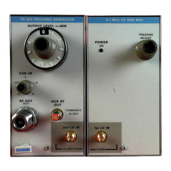 Tektronix TR 503 Instruction Manual