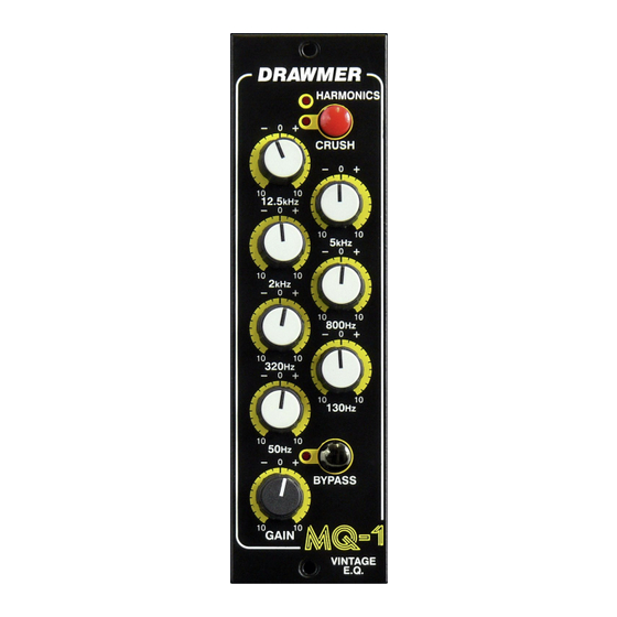 Drawmer MQ-1 500 Series Manuals