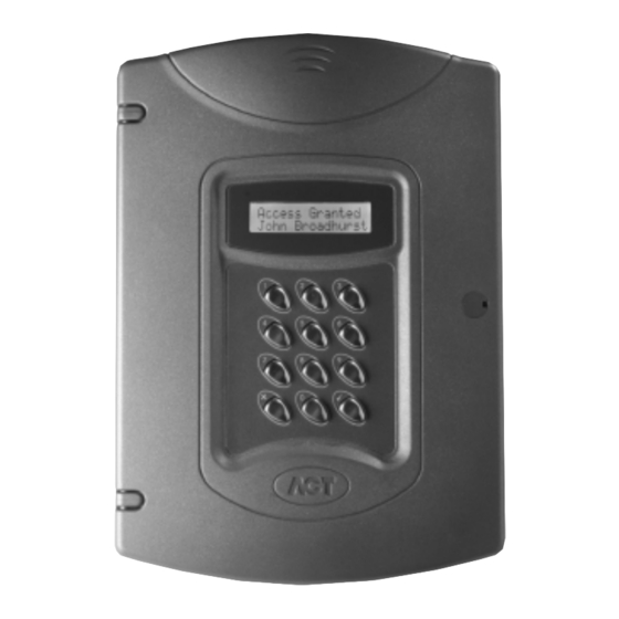 ACT ACTPRO 3000 ACCESS CONTROL UNITS Operating And Installation Instructions