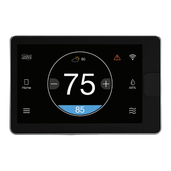 Ruud EcoNet Smart Thermostat Quick Start Manual