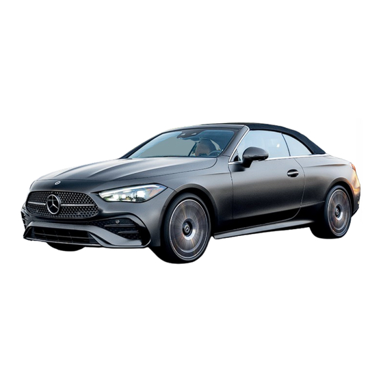 Mercedes-Benz CLE Convertible Operator's Manual