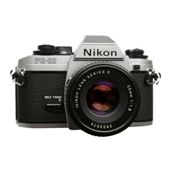 NIKON FG-20 REPAIR MANUAL Pdf Download | ManualsLib