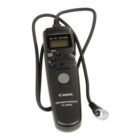 Canon TIMER REMOTE CONTROLLER TC-80N3 Parts Catalog