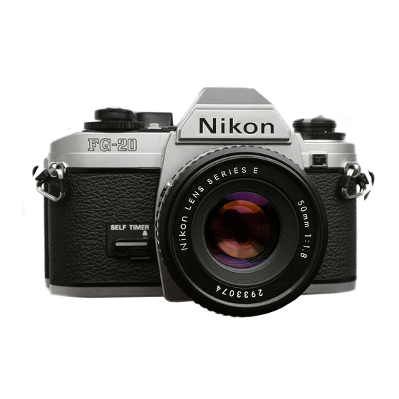 NIKON FG20 INSTRUCTION MANUAL Pdf Download ManualsLib